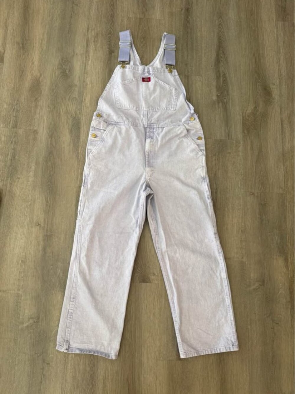 Vintage Dickies Dungarees Lavender Purple Denim Overalls in Size 32/30